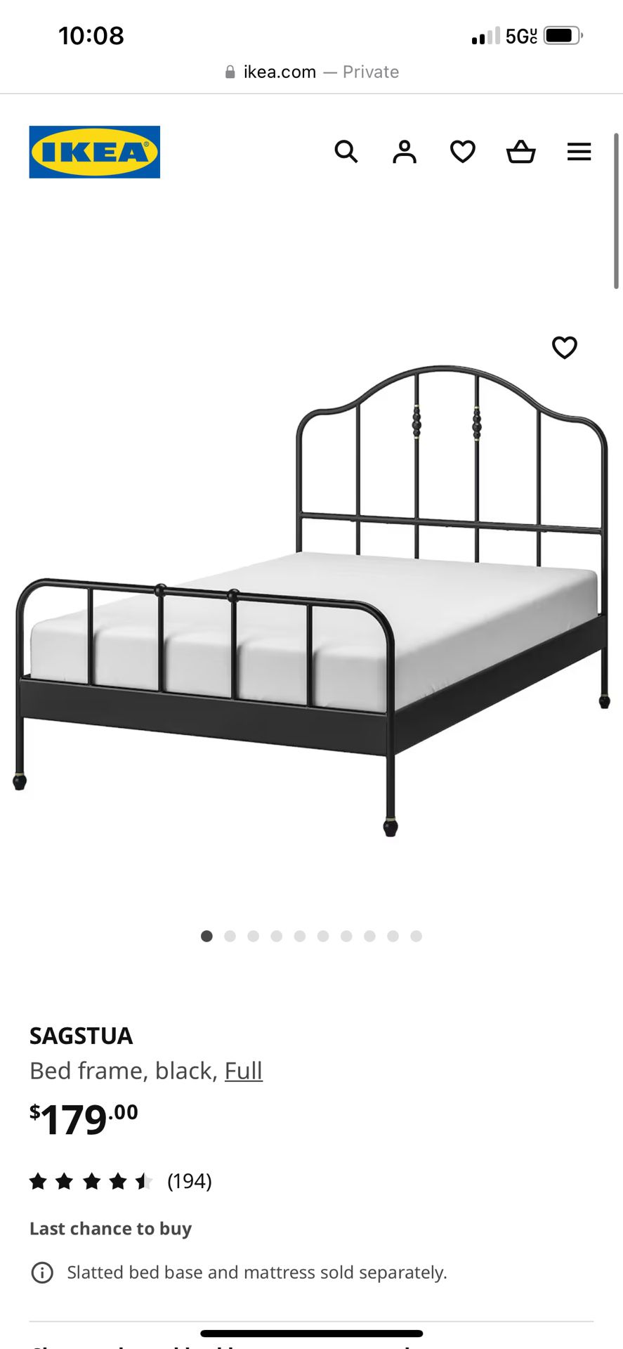 Full Size IKEA Bed frame 