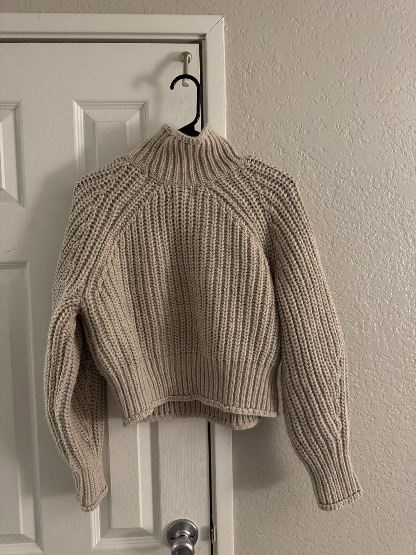 Rib-Knit Mock Turtleneck Sweater or Rib-Knit Mock-Neck Sweater