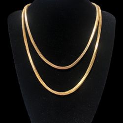 EXPRESS Gold Tone Double Layered Chain Necklace