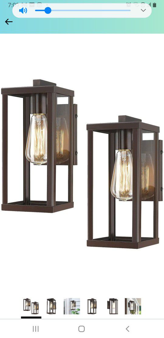 Odeums Outdoor Wall Lantern, Exterior Wall Mount Lights, Outdoor Wall Sconces, Wall Lighting Fixture in Oil Rubbed Finish with Clear Glass (Oil Rubbed