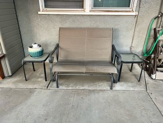 Slider chair and two tables