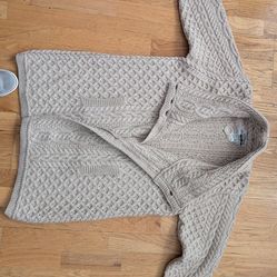 Irish Knot Cardigan, Marino Wool