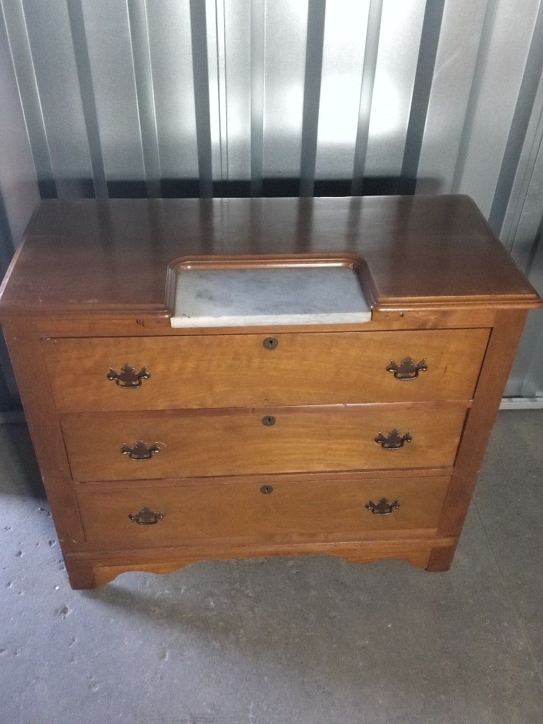 Marble Top Late 19th Century Antique Victorian Dresser