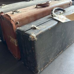 Vintage Saxophone Cases - Lot of 3 - Selmer Tenor, Conn C melody, Martin Alto Tray-Pack