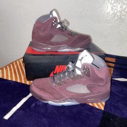 Jordan 5 Burgundy Size 10.5M 