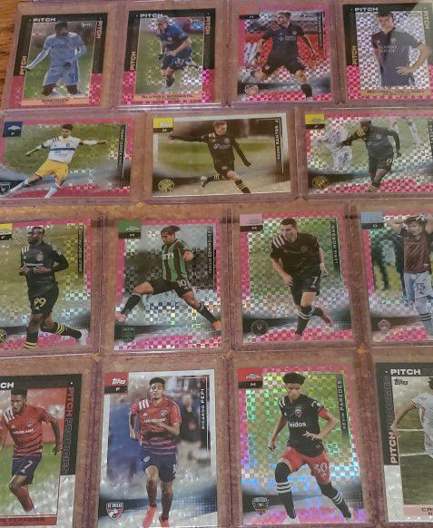 Soccer Cards- Pink Refractor Lot