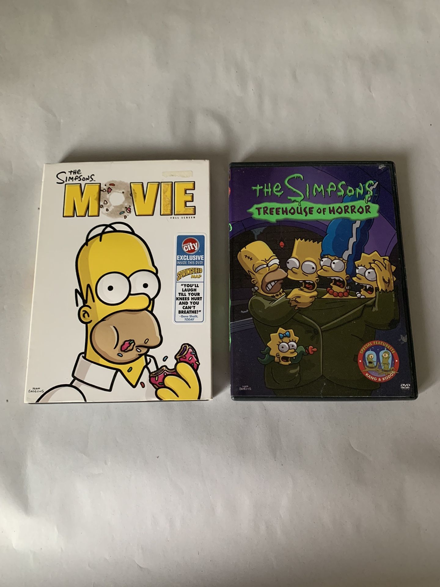 Simpsons movie & treehouse of horror ~ DVD ~ smoke free home.  