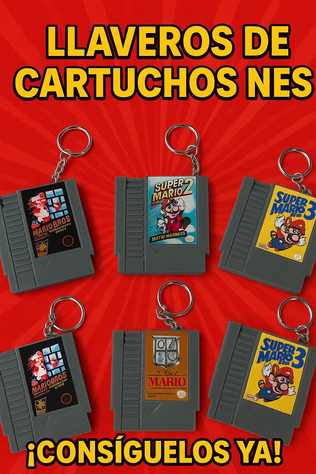 Nintendo Cartridge Keychain