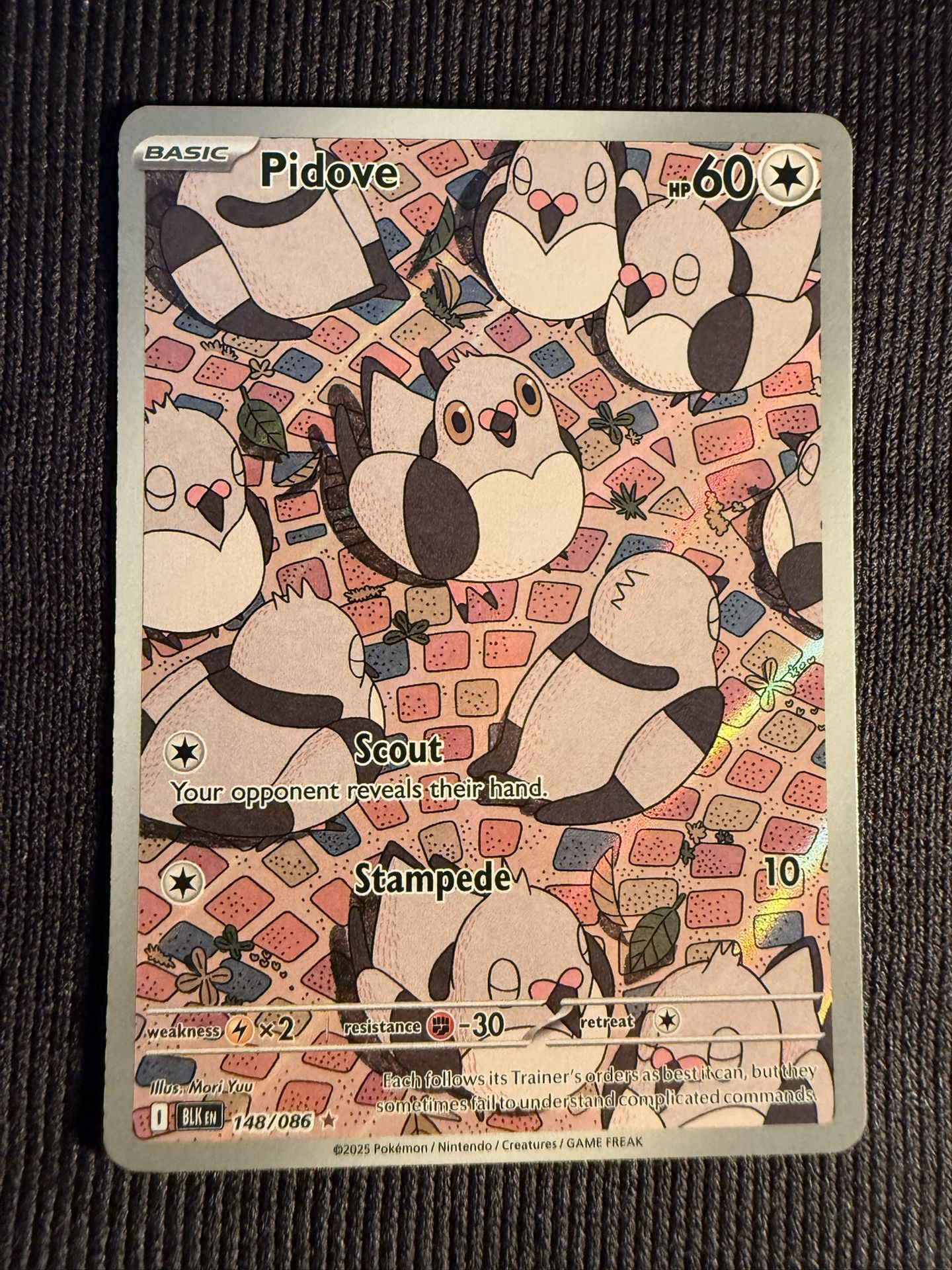 pidove pokemon card SV11B] 073/086CMaster Ball Reverse Holo Colorless Razor Wing (20) Weakness Lightning 2 Resistance Fighting Pidove #148 Pokemon Black Bolt