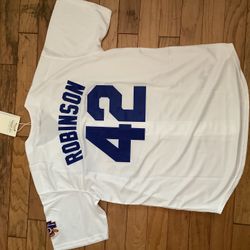 Robinson 42 Dodgers White