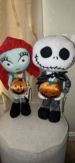 Nightmare Before Christmas Jack & Sally Plush Set