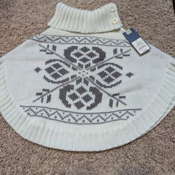 NEW Genuine Kids Sweater Poncho Size 3T
