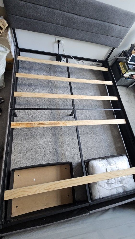 Upholstered Queen Bed Frame (Disassembled)