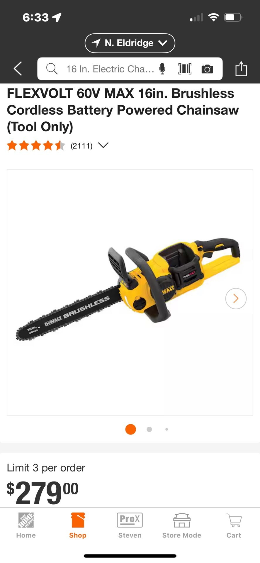 DeWalt CHAINSAW perfect condition