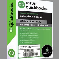 Intuit Quickbooks Enterprise 2024 ( Not subscription), with license key, 5 Users