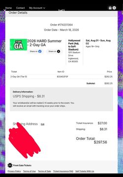 Hard summer GA ticket