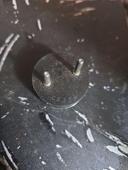 Small Round Metal Disc with Two Pins