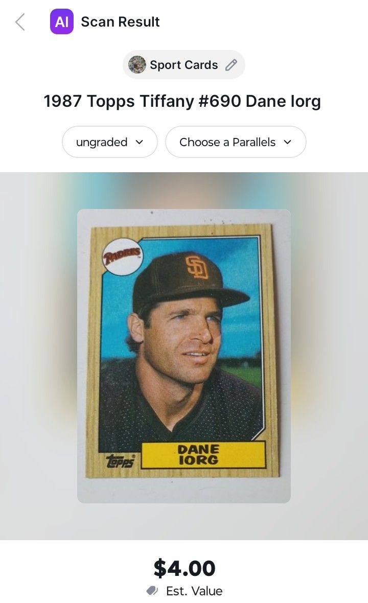 Dane Lorg Baseball Card