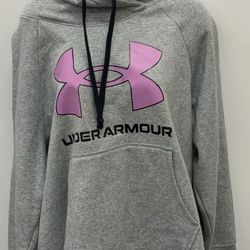 Under Armour Women's Gray Pink Hoodie Sweater Size 1X