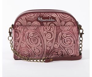 Anuschka Tooled Leather Twin-Top Crossbody Bag