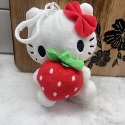 Mini plush Hello Kitty keychain