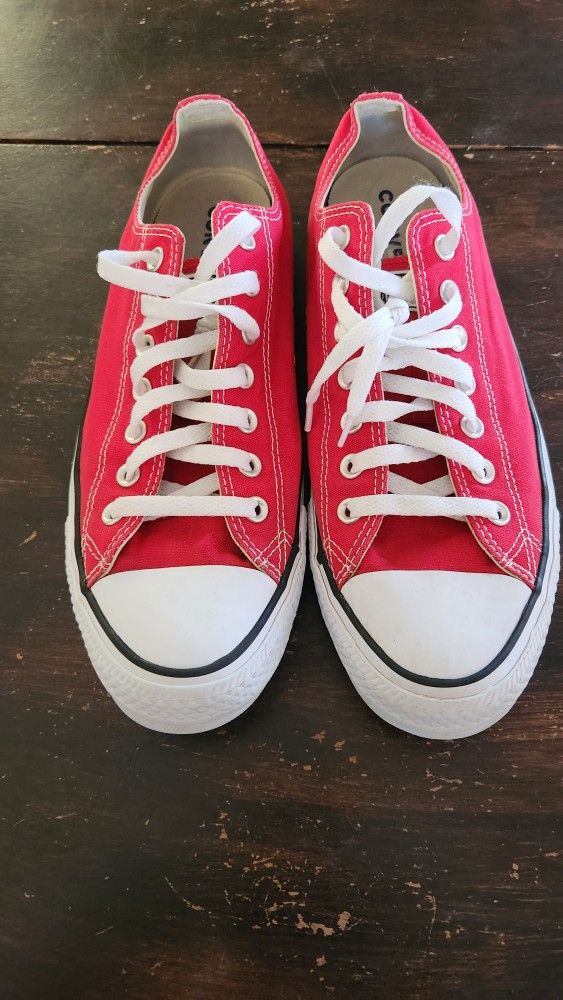 Red Converse Low Tops