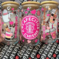 Cafecito Y Chisme Glass Cup