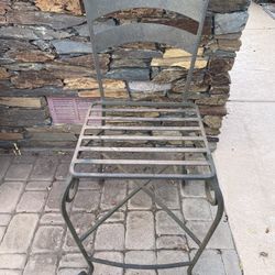 Heavy Wrought Iron Chair (One)