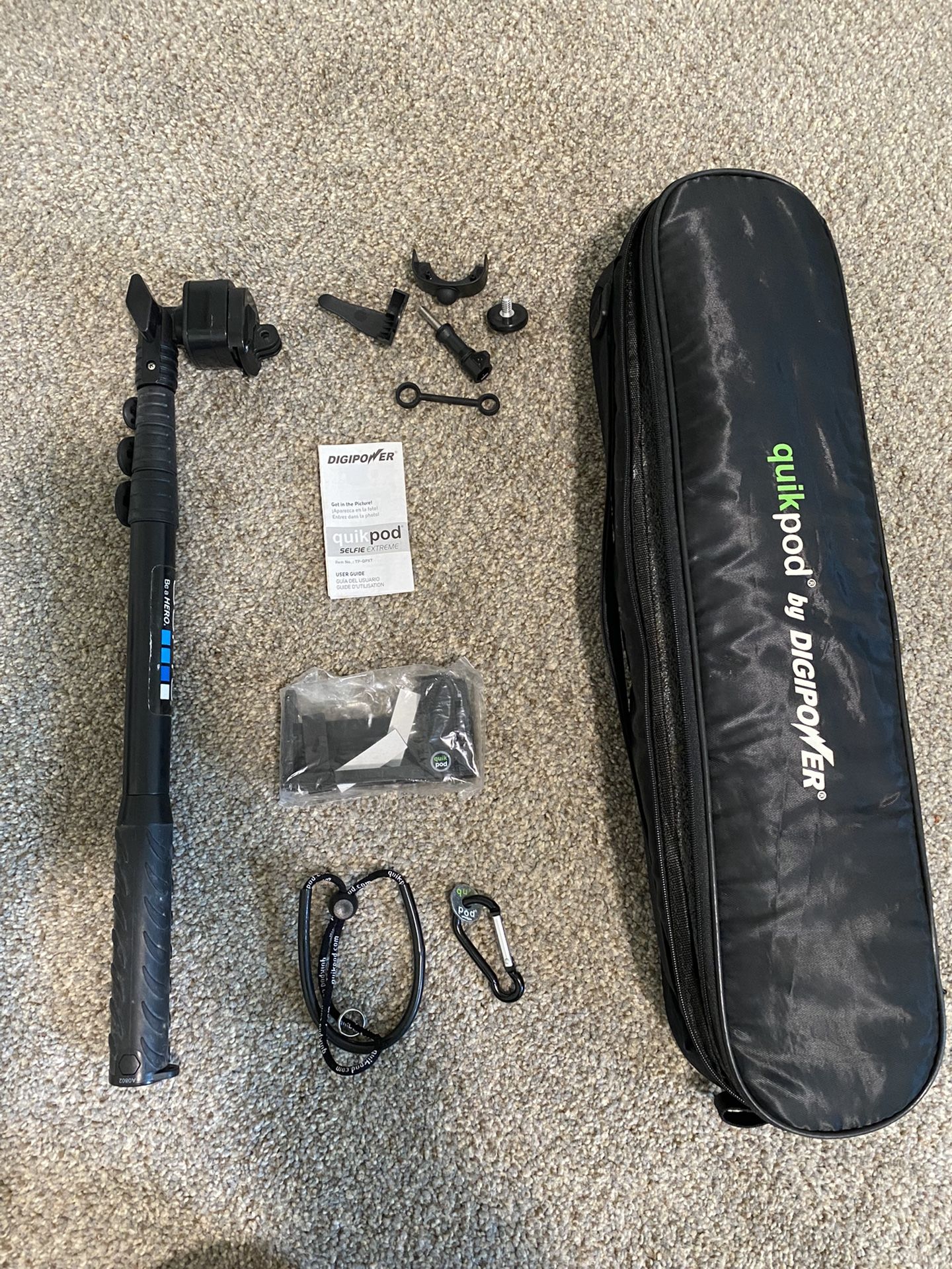 Quick Pod Extendable GoPro Stick & Kit