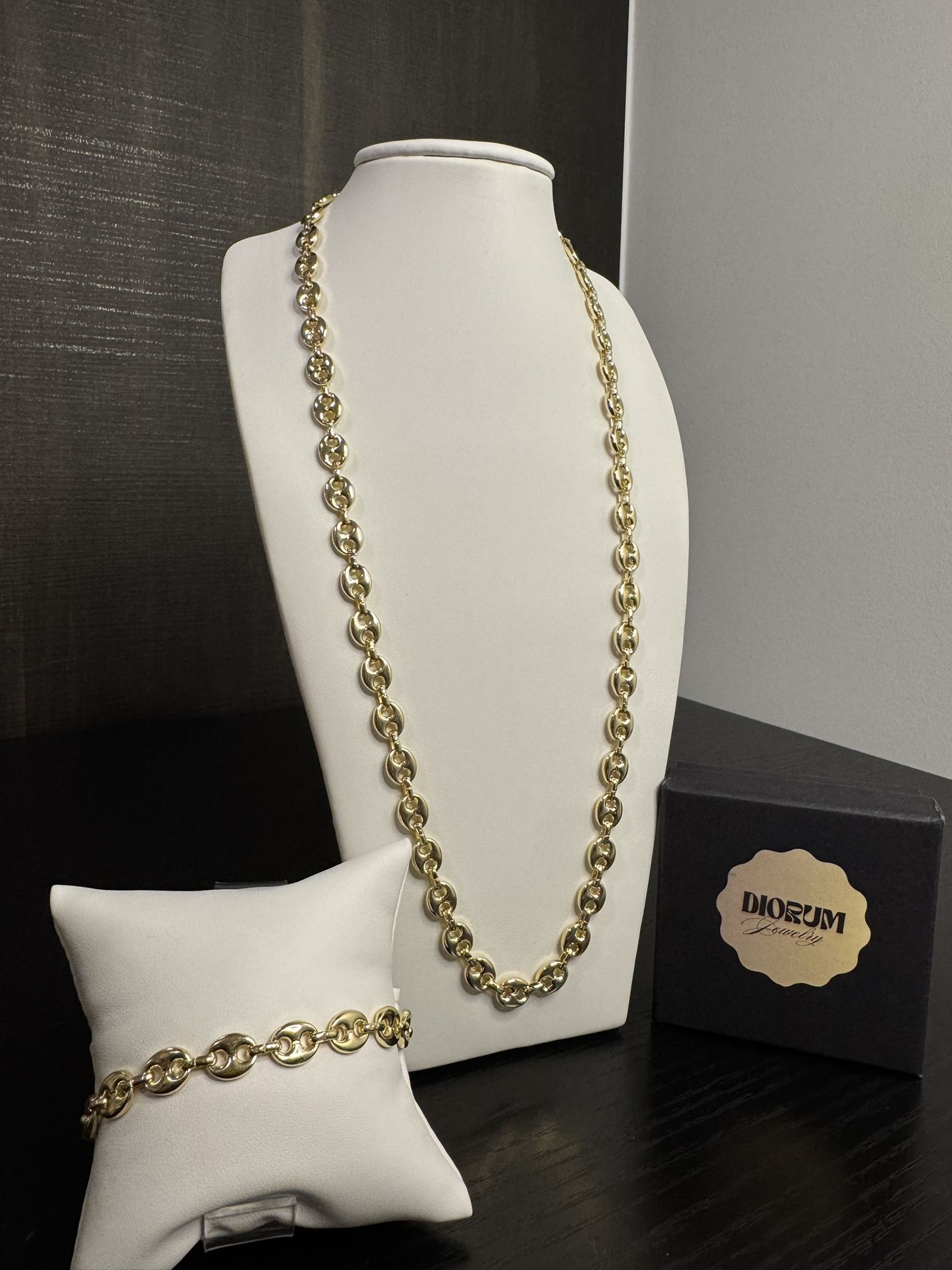 18k Gold Plated Necklace And Bracelet Set