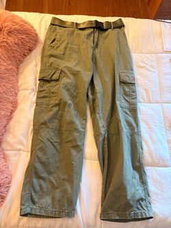 Dickies Olive Green Cargo Pants with Belt
