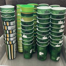 90 St. Patrick’s Day reusable plastic 20 oz cups