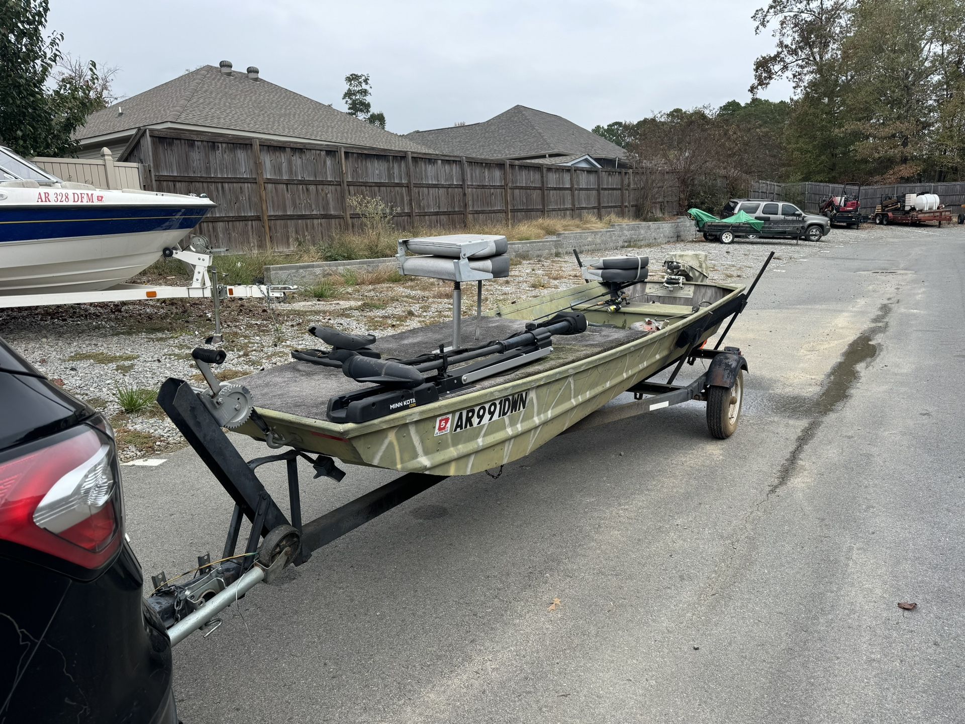 1980 Duracraft boat….45 lb. Trolling motor and trailer. Outboard 6hp works fine. Yes has title for boat and trailer I’m willing to trade let m... See