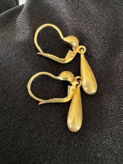 14k yellow gold drop earrings