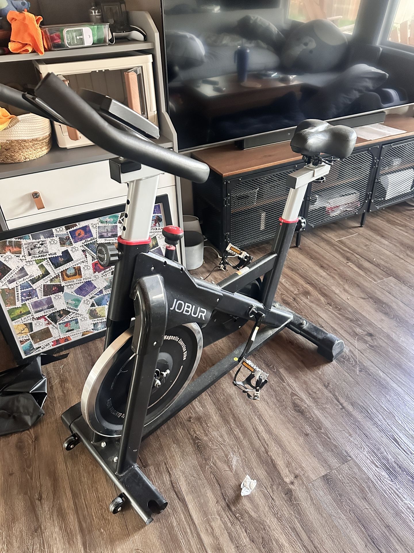 Exercise Bike, Brake Pad Stationary Bike for Home