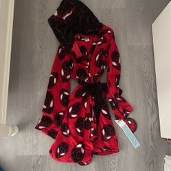 Boys' Spider-Man: Miles Morales Hooded Robe Large 12/14