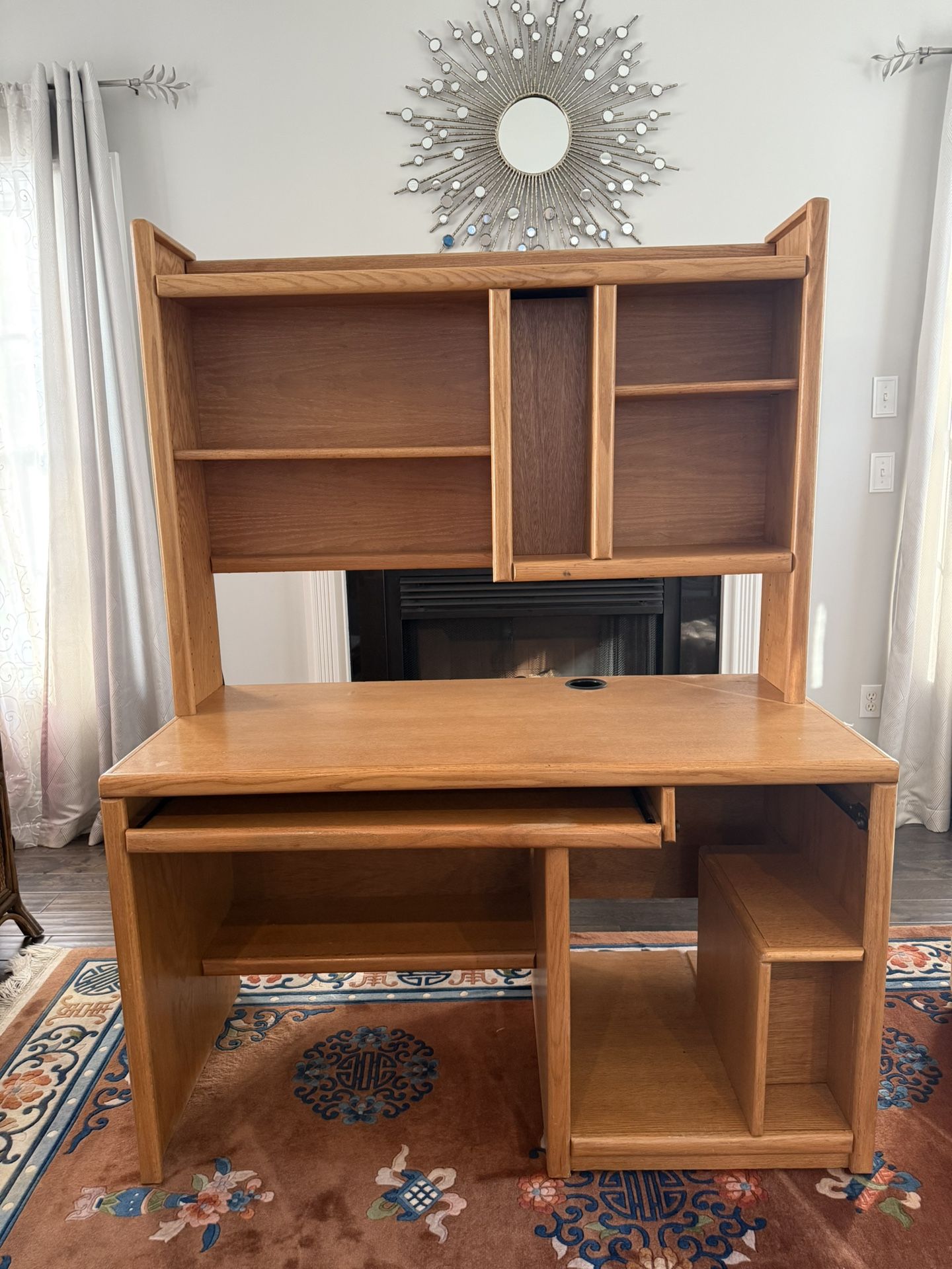Desk and Cabinet
