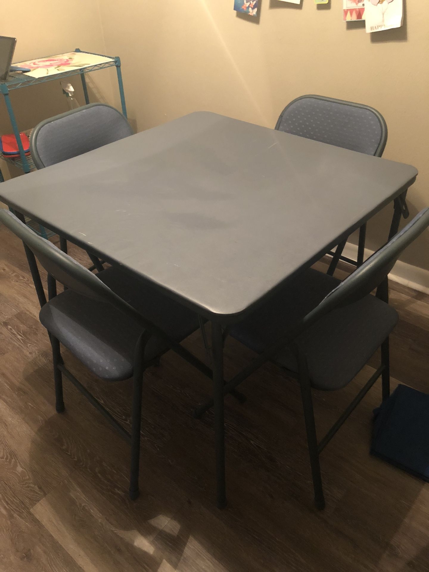 Card Table With 4 Folding Chairs