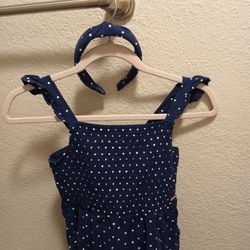 Blue Jumpsuit Size 12 With Matching Headband 