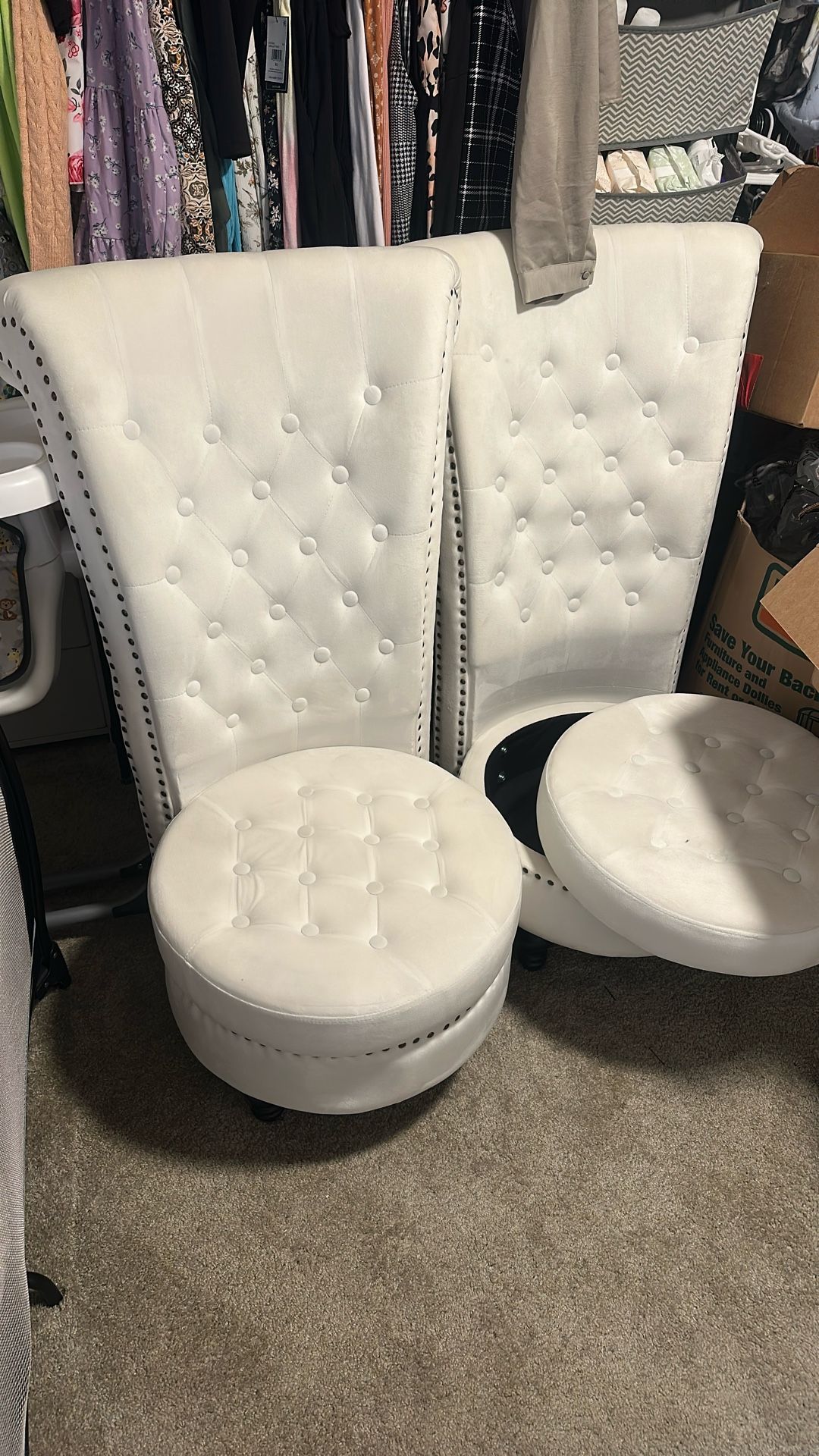 Two Chairs And A Wine Cart 