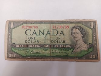 Billete de 1 dolar canadiense 1954
