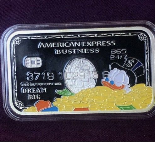 Scrooge McDuck American Express Dream Big 1 oz 999 Fine SILVER Bar 1 Of Only 500
IAM LOCATED BY WEST BRICKELL