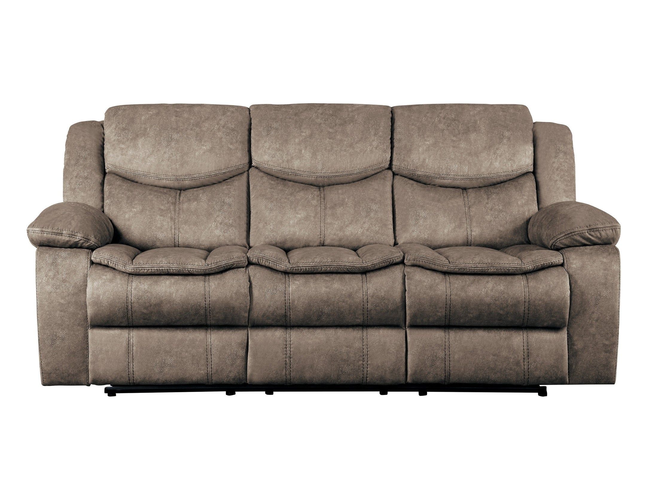 Bastrop Brown Double Reclining Sofa