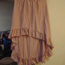 Hi Low Pink Skirt & Matching Top Women's Medium 