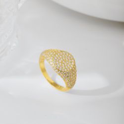 Brand new silver 925 ring in  gold over silver Size 9