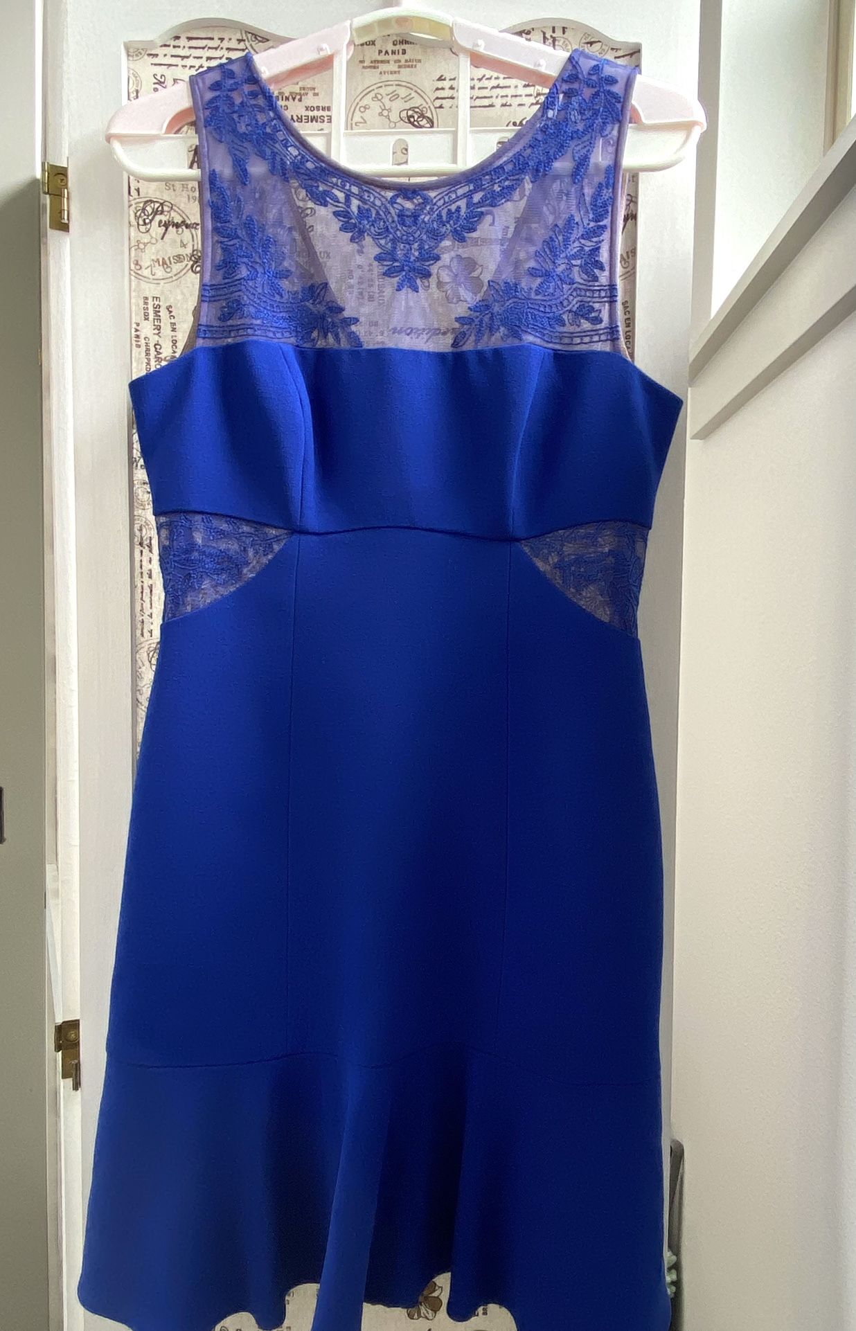 BCBGMAXAZRIA Royal Blue Lace Cocktail Dress 🥂