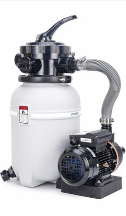 10” Sand Filter Pump for Above Ground Pool – 2220 GPH, 1/4 HP, 30 lb Sand Tank