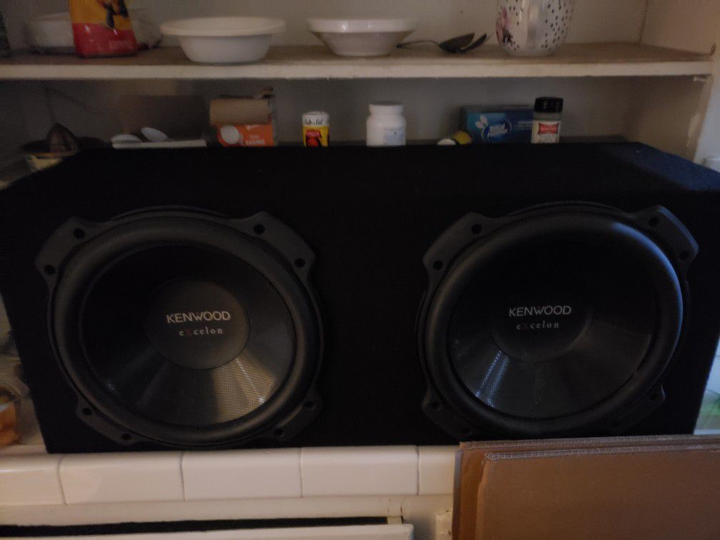 One Year Old 12" Kenwood Subwoofers X2