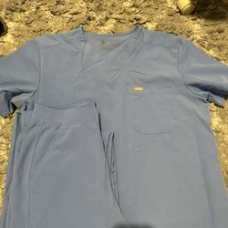 Blue figs scrubs set 