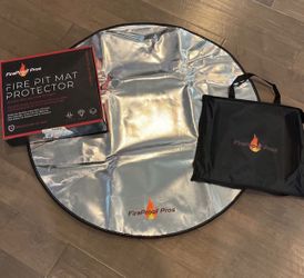 $20 - 36” Fire Pit Heat Reflective Mat And Ember Mat. Protects Ground And Grass From Heat Damage